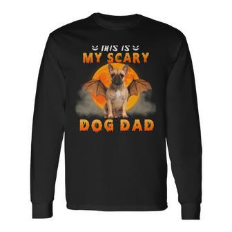 This Is My Scary Dog Dad Costume French Bulldog Halloween Men Women Long Sleeve T-Shirt T-shirt Graphic Print - Thegiftio UK