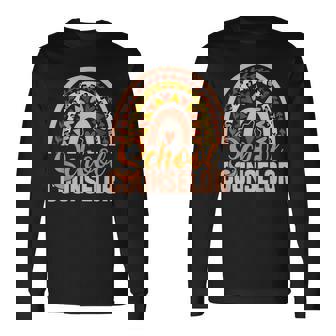 School Counselor Rainbow Appreciation Back To School Long Sleeve T-Shirt - Thegiftio