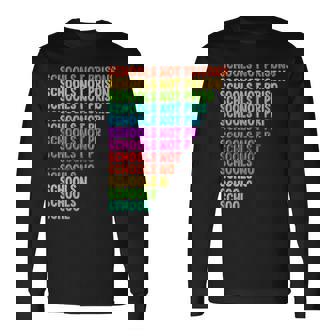 Back To School S Schools Not Prisons Long Sleeve T-Shirt - Thegiftio