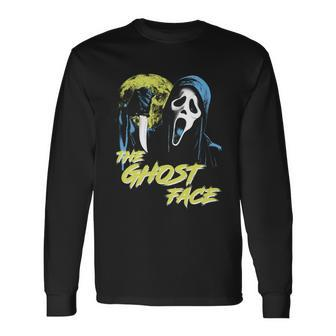 Scream The Ghost Face Halloween Long Sleeve T-Shirt - Monsterry