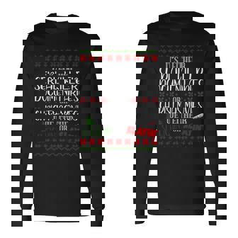 Serial Killer Document Christmas Movies Sleighin Or Slayin Ugly Long Sleeve T-Shirt - Monsterry