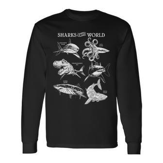 Sharks Of The World Long Sleeve T-Shirt - Monsterry CA