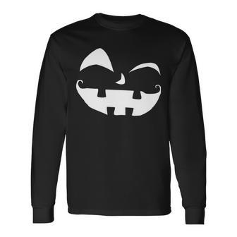 Silly Jack O Lantern Face Tshirt Long Sleeve T-Shirt - Monsterry AU