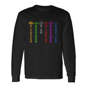 Six Queens Crowns Six The Musical Colors Long Sleeve T-Shirt - Thegiftio UK