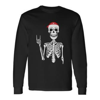 Skeleton Halloween Quote Long Sleeve T-Shirt - Monsterry DE