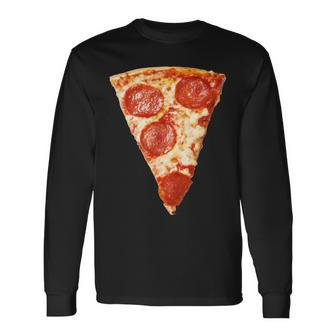 Slice Of Pepperoni Pizza Long Sleeve T-Shirt - Monsterry
