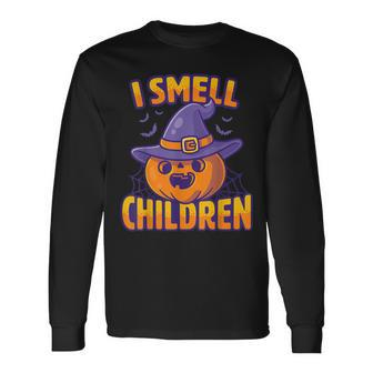 I Smell Children Dad Mom Teacher Halloween Costume Long Sleeve T-Shirt - Seseable