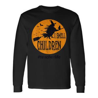 I Smell Children Witch Costume For Halloween Long Sleeve T-Shirt - Seseable