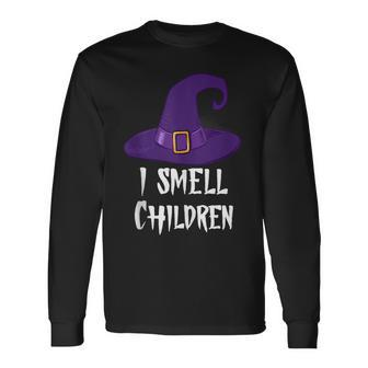 I Smell Children Witch Hat Halloween For Women Long Sleeve T-Shirt - Seseable