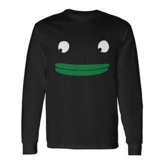 Smiling Friends Mr Frog Face Long Sleeve T-Shirt - Monsterry UK