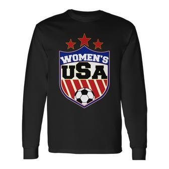 Soccer Usa Emblem Long Sleeve T-Shirt - Monsterry DE