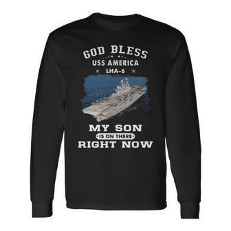 My Son Is On Uss America Lha Long Sleeve T-Shirt - Monsterry DE