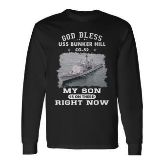 My Son Is On Uss Bunker Hill Cg Long Sleeve T-Shirt - Monsterry CA