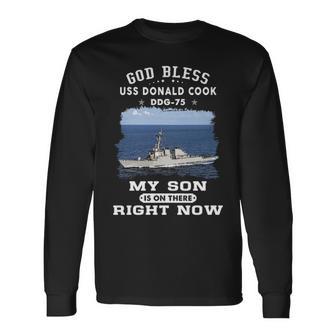 My Son Is On Uss Donald Cook Ddg Long Sleeve T-Shirt - Monsterry UK