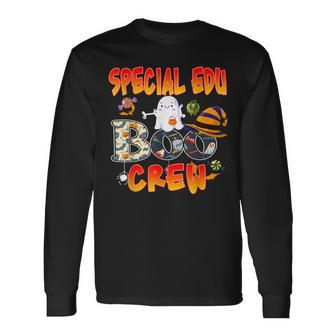 Special Edu Boo Crew Halloween Ghost Teaching Long Sleeve T-Shirt - Seseable