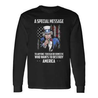 A Special Message Long Sleeve T-Shirt - Seseable
