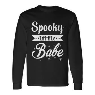 Spooky Babe Halloween Quote Long Sleeve T-Shirt - Monsterry