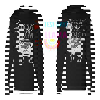 Staar Test Day No Problem Llama Teacher Testing Test Day V2 Long Sleeve T-Shirt - Seseable