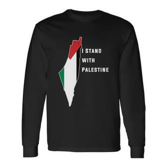 I Stand With Palestine Palestine Will Be Free Long Sleeve T-Shirt - Thegiftio UK