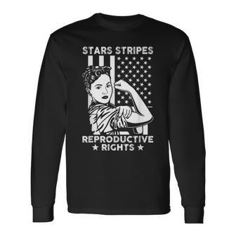 Stars Stripes Reproductive Rights American Flag 4Th Of July V8 Long Sleeve T-Shirt - Seseable