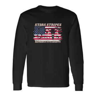 Stars Stripes Reproductive Rights Fourth Of July My Body My Choice Uterus Long Sleeve T-Shirt T-Shirt | Mazezy
