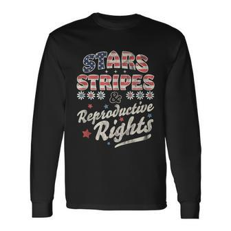 Stars Stripes Reproductive Rights Patriotic 4Th Of July Cute Tank Top Long Sleeve T-Shirt - Monsterry