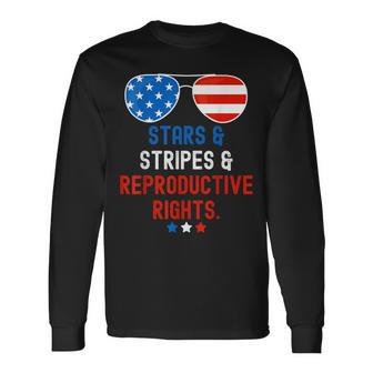 Stars Stripes Reproductive Rights Patriotic 4Th Of July V21 Long Sleeve T-Shirt - Seseable