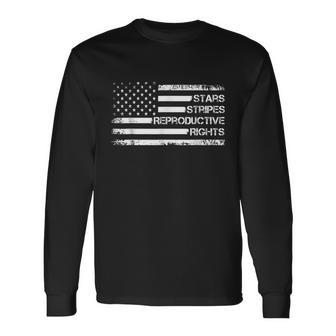 Stars Stripes Reproductive Rights Us Flag 4Th July Vintage American Flag Long Sleeve T-Shirt - Monsterry AU