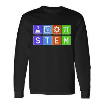 Stem Science Technology Engineering Mathematics Tshirt Long Sleeve T-Shirt - Monsterry