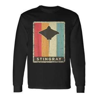 Stingray Lover Vintage Retro Poster Animal Tshirt Long Sleeve T-Shirt - Monsterry AU