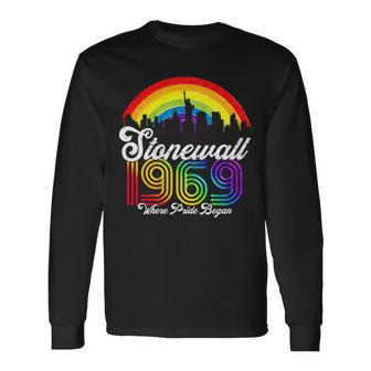 Stonewall 1969 Where Pride Began Lgbt Rainbow Long Sleeve T-Shirt - Monsterry DE