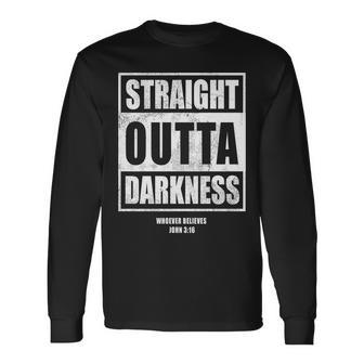 Straight Outta Darkness Long Sleeve T-Shirt - Monsterry