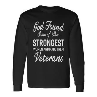 Strong Women Veterans Veteran Long Sleeve T-Shirt - Thegiftio UK