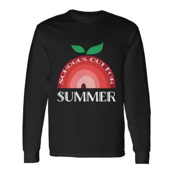 Summer Break 2022 Retro Summer Break Schools Out For Summer Long Sleeve T-Shirt - Monsterry