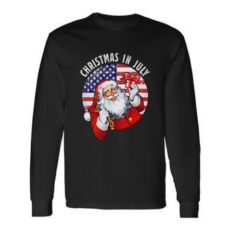 Summer Party Christmas In July Long Sleeve T-Shirt - Monsterry UK