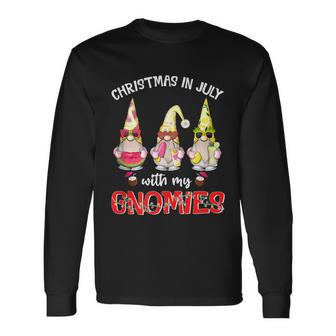 Summer Vacation Gnomies Gnomes For Christmas In July Long Sleeve T-Shirt - Monsterry CA