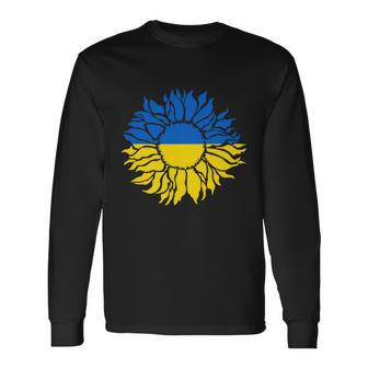 Sunflower Of Peace Ukraine Ukraine Strong Vyshyvanka Long Tshirt Long Sleeve T-Shirt - Monsterry