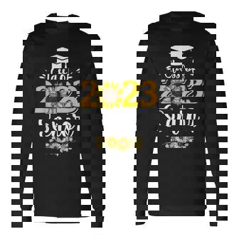 Sunflower Senior Mom 23 Graduation Senior 23 Class Of 2023 Long Sleeve T-Shirt - Thegiftio UK