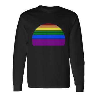Sunset Lgbt Gay Pride Lesbian Bisexual Ally Quote V4 Long Sleeve T-Shirt - Monsterry AU