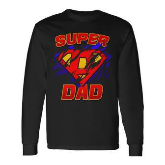 Super Dad Ripped Logo Long Sleeve T-Shirt - Monsterry