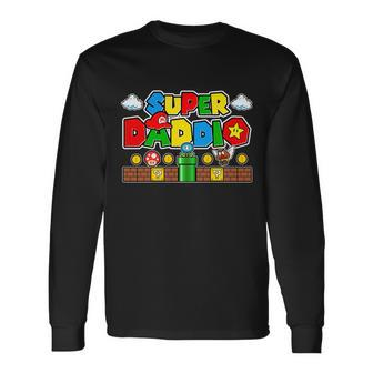 Super Daddio Dad Video Gamer Long Sleeve T-Shirt - Monsterry DE