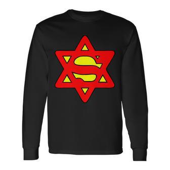 Superjew Super Jew Logo Long Sleeve T-Shirt - Monsterry AU