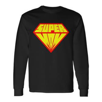 Supermom Super Mom Crest Tshirt Long Sleeve T-Shirt - Monsterry CA