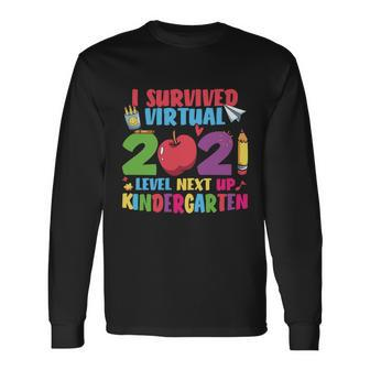 I Survived Virtual 2021 Pre Kindergarten Graphic Plus Size Shirt For Teacher Long Sleeve T-Shirt - Thegiftio UK