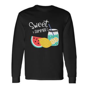 Sweet Summer Watermelon Lemonade Long Sleeve T-Shirt - Monsterry DE