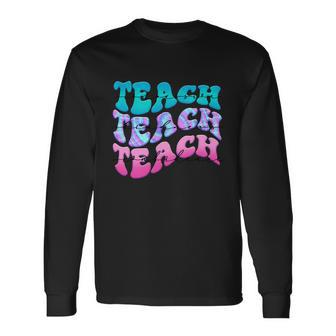 Teach Compassion Teach Kindness Teach Confidence Graphic Shirt Long Sleeve T-Shirt - Monsterry UK