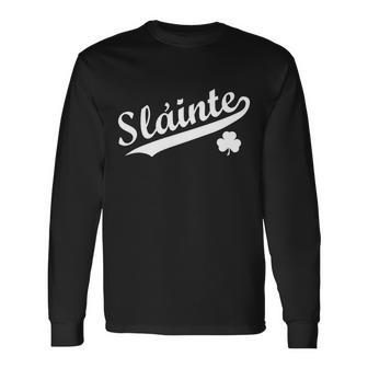 Team Slainte Irish Clover St Patricks Day Long Sleeve T-Shirt - Monsterry DE