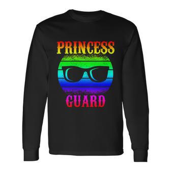 Tee For Fathers Day Princess Guard Of Daughters Long Sleeve T-Shirt - Monsterry DE