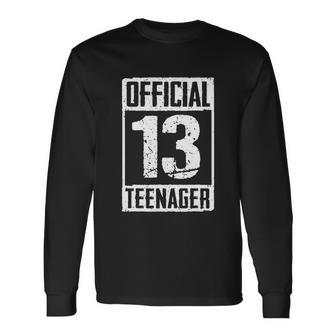 Teenager 13 Years Old 13Th Birthday Boys Girl V3 Long Sleeve T-Shirt - Thegiftio UK