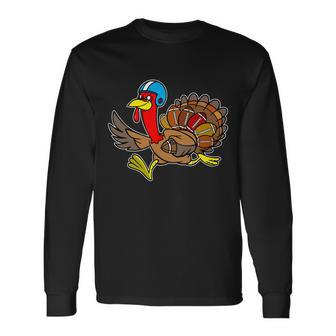 Thanksgiving Football Turkey Tshirt Long Sleeve T-Shirt - Monsterry DE